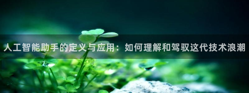 人工智能助手的定义与应用：如何理解和驾驭这代技术浪潮