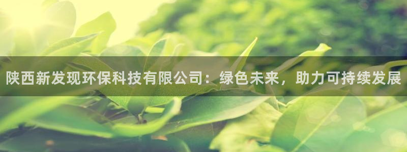 陕西新发现环保科技有限公司：绿色未来，助力可持续发展